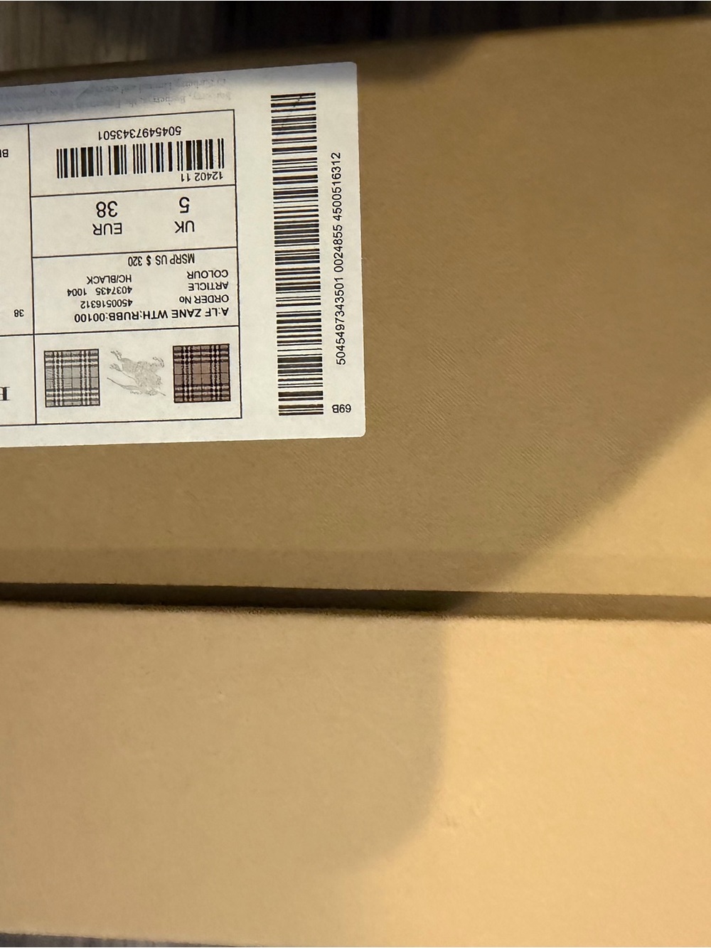 Burberry Tan Check Rain Boots for women size 7.5 - Picture 6 of 7